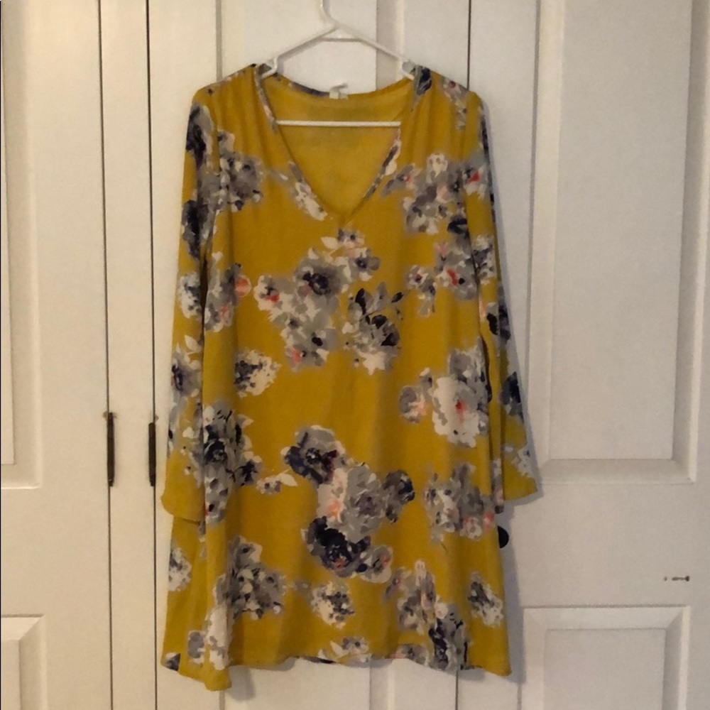 Pinkblush long sleeve maternity floral dress